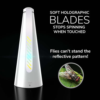 Fly Fans For Tables By Modern Lyfe - Aa Battery & Usb Powered - Fly Swatter Outdoor Camping Accessory Or For Food At Parties, Re