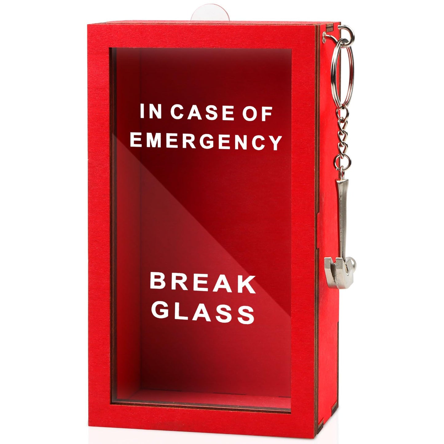 Funny Gift Emergency Box - Create Self Defined Idea Jar w/Hammer, Break in Case of Emergency Box - Desk Decor - Personalized Gag Gift for Friends Coworkers