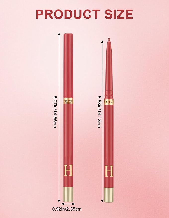 2PCS Burgundy Gel Eyeliner Pencil, Waterproof & Smudge Proof Eyeliner, Colorful Eyeliner Gel Pen, Soft and Smooth Texture, Hypoallergenic Eye Liner Pen Makeup for Women