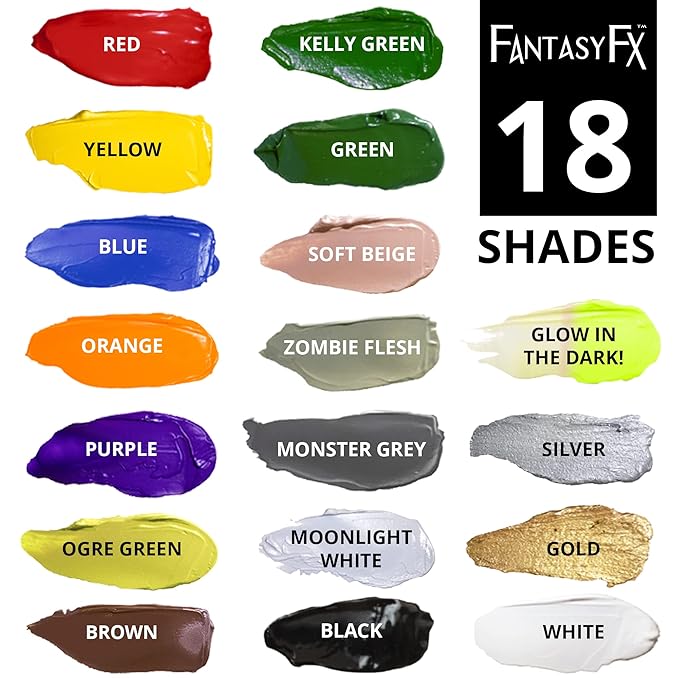 Mehron Makeup Fantasy FX Cream Makeup | Water Based | Halloween | Blue Face & Body Paint For Adults 1 fl oz (30ml) (Blue)