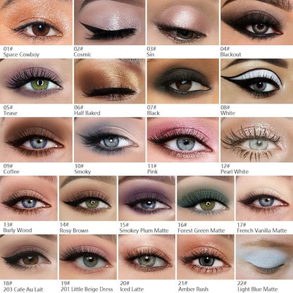Kaely Pressed Single Eyeshadow Makeup, Smoky Gray Matte Highly Pigmented Monochrome Eye Shadow Palette, Waterproof Neutral Powder Mini Eyeshadow, sombras para ojos, Lightweight Blendable, 10
