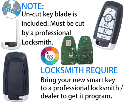 Smart Key For Ford Suv, Alliskeys Proximity Remote Control Key Fob Replacement For Ford Suv 2018-2020, Lincoln Corsair Nautilus