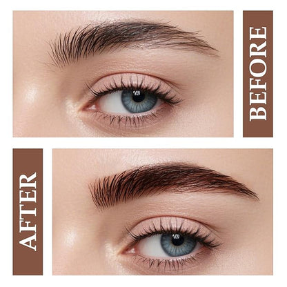 Cream Eyebrow, Brow Powder and Eyeliner Gel, Eye Brow Pomade Waterproof Highly Pigmented, Filler Thicker Brows, With Dual Head Brush 2Pcs