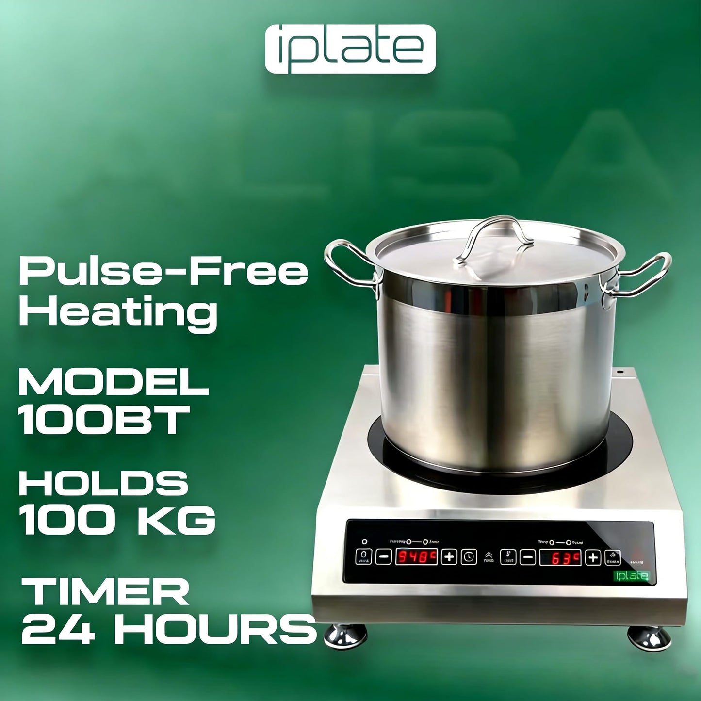 Glimstone 1800W Commercial Induction Cooktop & Countertop Burner with External Temp Probe, Heavy Duty Hot Plate, 100lb Weight Capacity, Temperature Adjustment for Home, Canning, Brewing & Restaurant