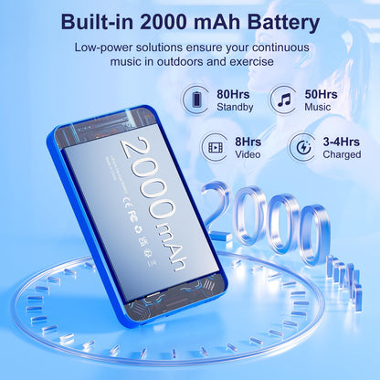 Fanvace 80GB MP3 Player with Bluetooth WiFi, 4" MP3 Players with Spotify, 2000mAh MP4 Player with Touch Screen, Android Music Player with Spotify Kids, Audible, Amazon Music, Play Store