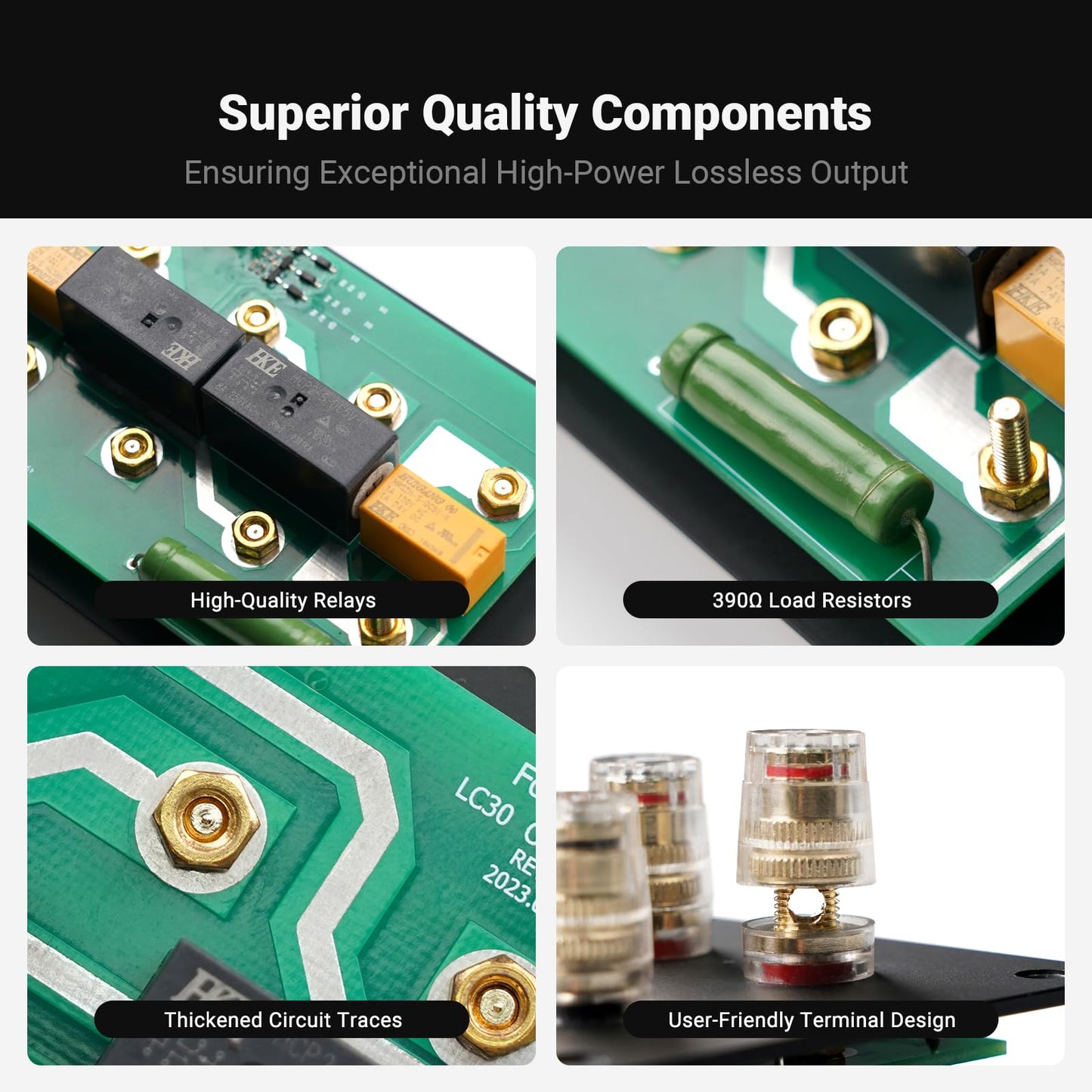 Fosi Audio Lc30 Vu Meter Amplifier Speaker Selector Switch Box Audio Visualizer 2 In 2 Out Vintage Switcher For High Power Stere