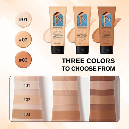 Leg Makeup Waterproof No Transfer,Flawless Legs Body Scar Tattoo Cover Up Makeup Waterproof Long Last Concealer for All Skin Tones. (03# Bronze)