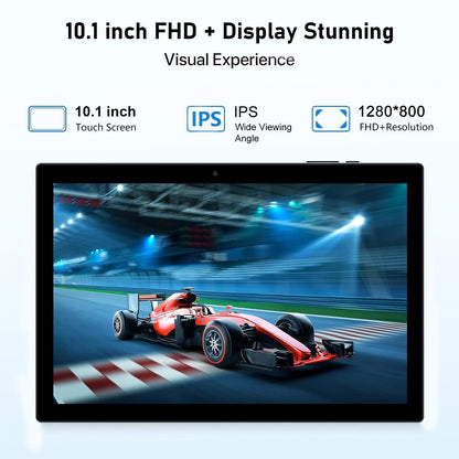 Android 14 Tablet, 10 Inch 8Gb Ram+64Gb Rom+1Tb Expand, 1.8Ghz Quad-Core Processor, 2 In 1 Tablets With Keyboard/Mouse/Case/Styl