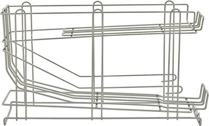 Commercial Wire Can Rack 3-Pack, Holds (12) #5 Cans or (8) #10 Cans, FIFO Design, Durable Metal Can Rack for Restaurants (28W-671)