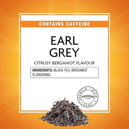 Twinings Earl Grey Loose Tea Tin, 7.05 Ounce Tin (Pack of 1), Smooth, Flavourful, Robust Black Tea Leaves, Caffeinated, Enjoy Hot or Iced