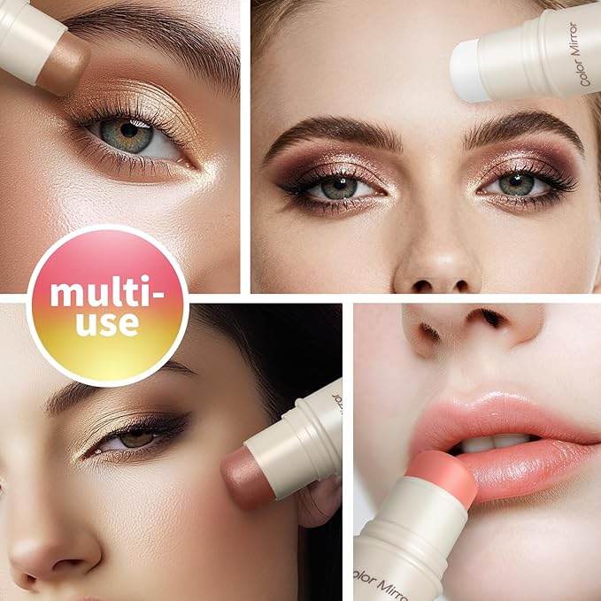 Multi-Use Makeup Stick - Blush, Lipstick, Eyeshadow & Highlighter For All Skin, Buildable Color, Long-Lasting, Lightweight, Natural Soft Finish(46 Pink Lady Matte), 0.158 oz