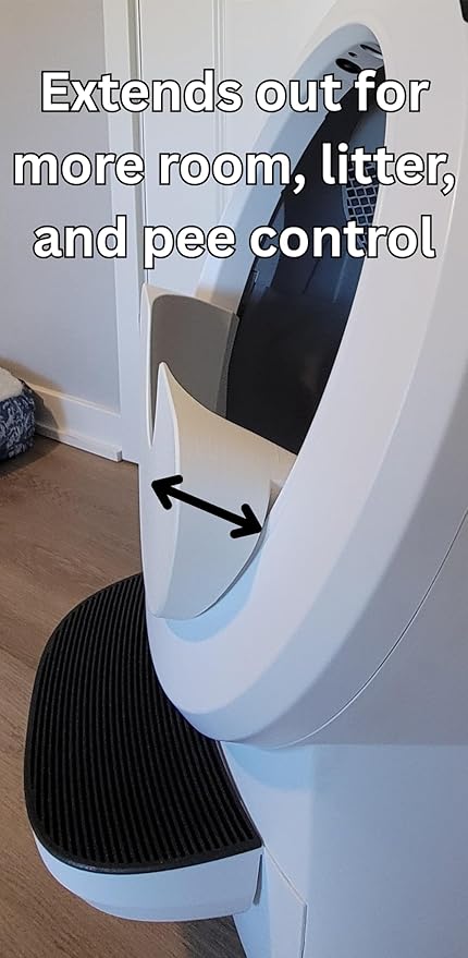 Max Shield for Litter-Robot 4 : Anti-Flicking, One-Piece Design - (Black Max Shield)