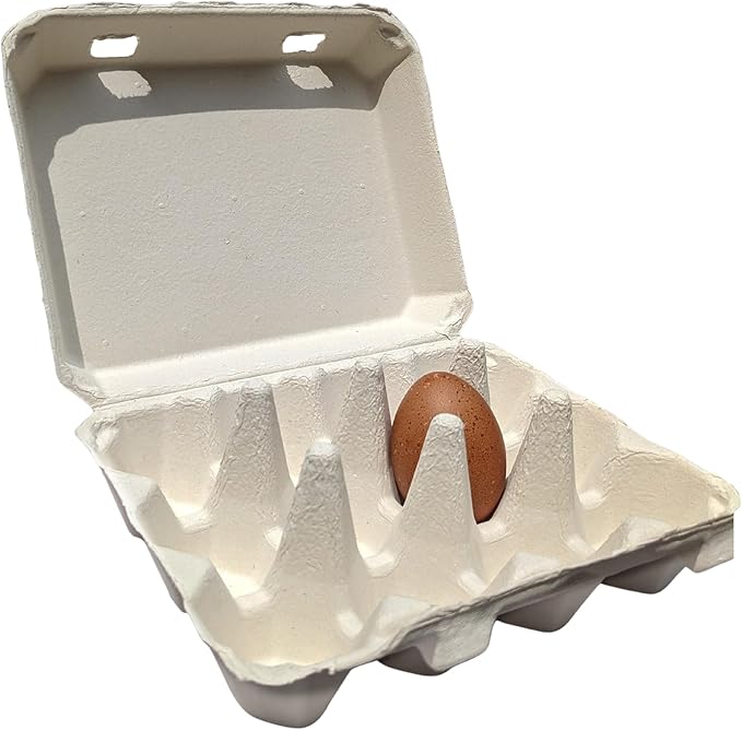 Vintage Egg Cartons for 12 Large Eggs – Classic 3x4 Layout – Durable Recycled Cardboard – Farmhouse Style – Eco-Friendly Packaging - White 75 Pack