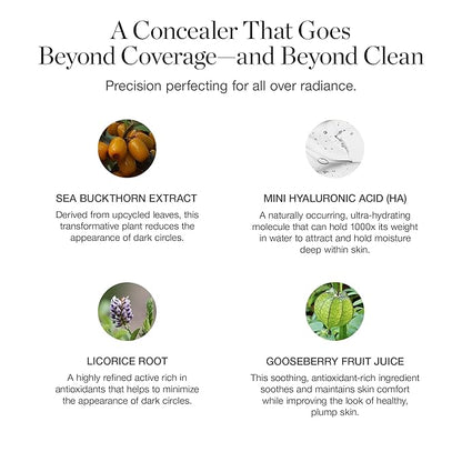Ogee Complexion Perfecting Under Eye Concealer - Certified Organic Full Coverage Concealer - Buildable Coverage - MYRTLE 6.75W - Tan (Warm Undertones)