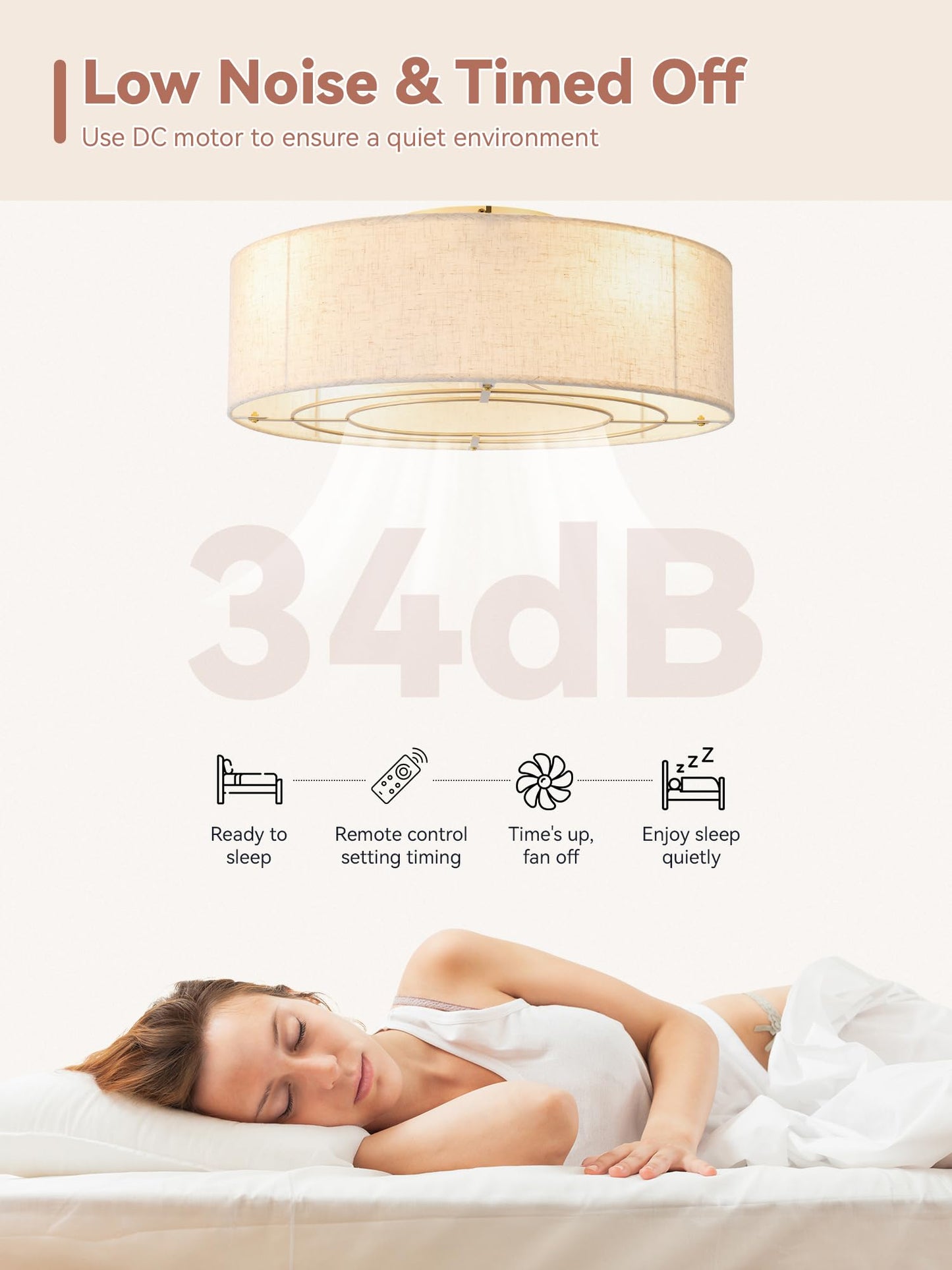 Ymkskj Low Profile Ceiling Fans With Lights, 20 Boho Rattan Ceiling Fan With Light Flush Mount And Remote Control, Drum Caged Wi