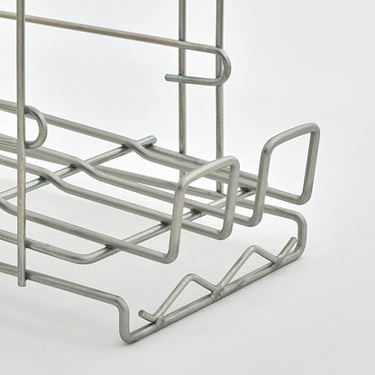 Commercial Wire Can Rack 3-Pack, Holds (12) #5 Cans or (8) #10 Cans, FIFO Design, Durable Metal Can Rack for Restaurants (28W-671)