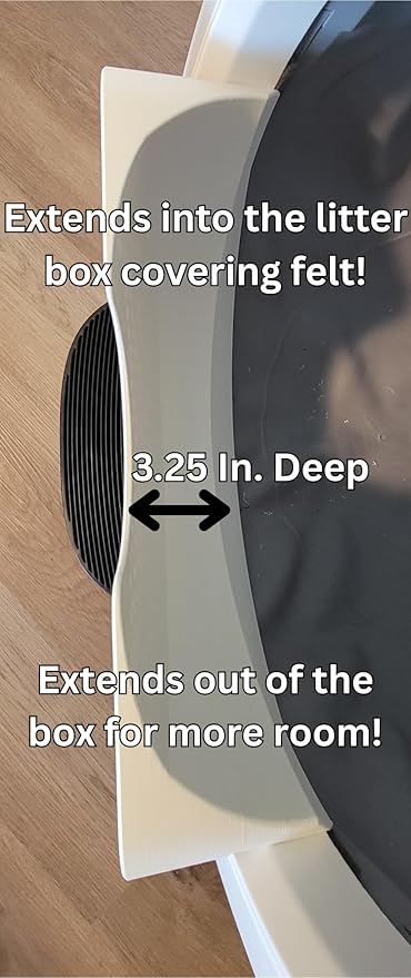 Max Shield for Litter-Robot 4 : Anti-Flicking, One-Piece Design - (Black Max Shield)