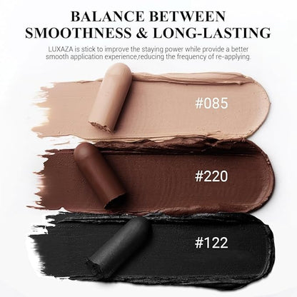 Classic 3PCS Neutral Eyeshadow Stick Makeup Set, Matte Cream Eye Shadow Eyeliner Brightener Pencil Crayon - Cocoa Island Matte