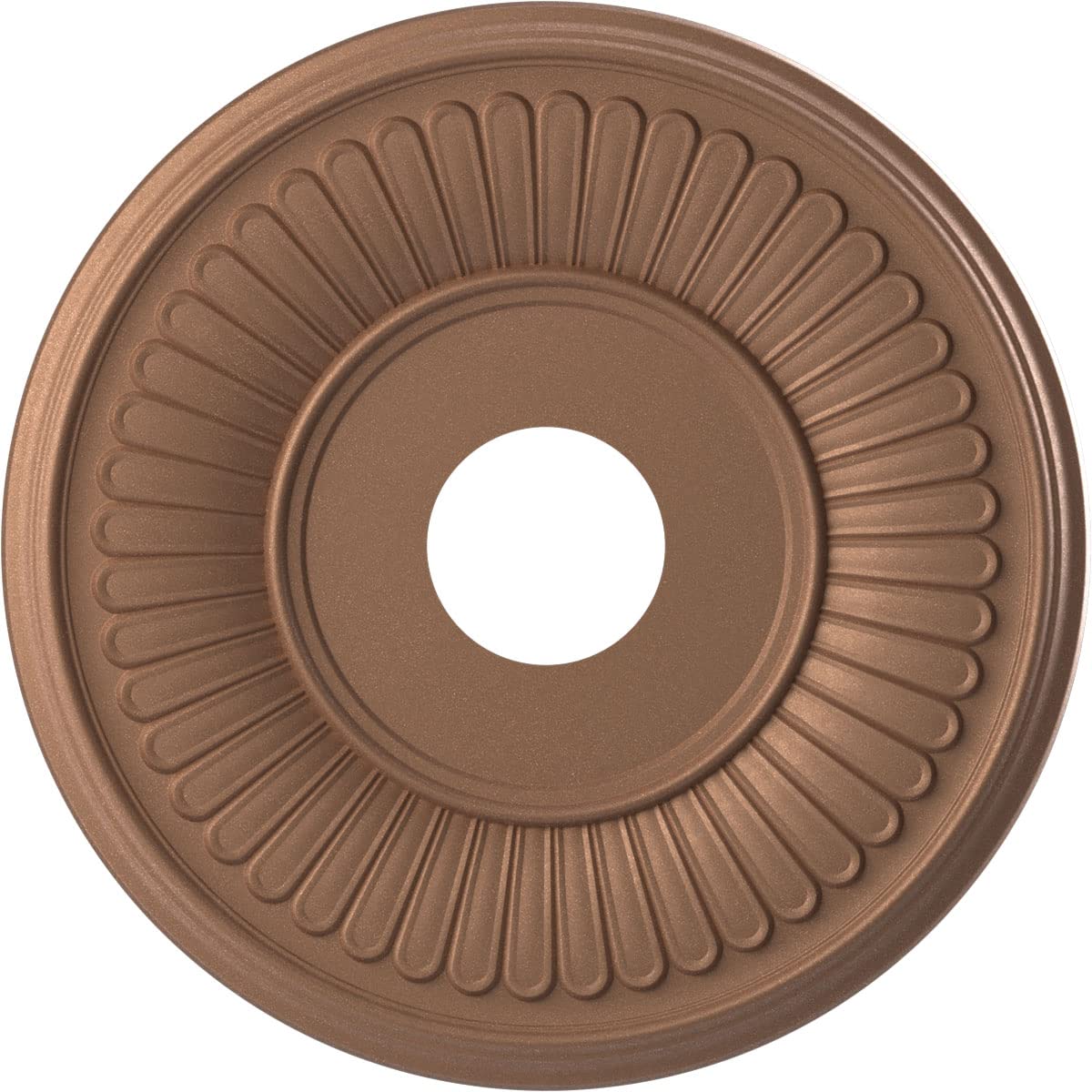 Ekena Millwork 16Od X 3 1/2Id X 1P Berkshire Thermoformed Pvc Ceiling Medallion (Fits Canopies Up To 7), Aged Copper