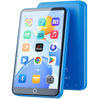 Fanvace 80GB MP3 Player with Bluetooth WiFi, 4" MP3 Players with Spotify, 2000mAh MP4 Player with Touch Screen, Android Music Player with Spotify Kids, Audible, Amazon Music, Play Store
