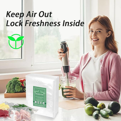 Vacuum Sealer Bags,Heavy Duty Pre-Cut Design Commercial Grade 4x6 Inch Food Sealable Bag for Heat Seal Food Storage, Seal Bag Boilsafe to 280°F Freezable, Resizable,Reuseable (100Pcs)