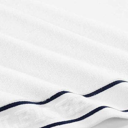Tommy Hilfiger - Bath Towels, 100% Soft & Absorbent Plush Cotton with Zero Twist Constructions, Quick Dry and Medium Weight Bathroom Towels (Legacy White, 6 Piece)