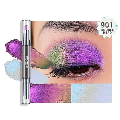 CHARMACY Multichrome 2 in 1 Cream Eyeshadow Stick, Waterproof Eye Brightener Highlighter Stick Makeup, High Pigmented, Smudge-Proof, Vegan & Cruelty-Free (#901)