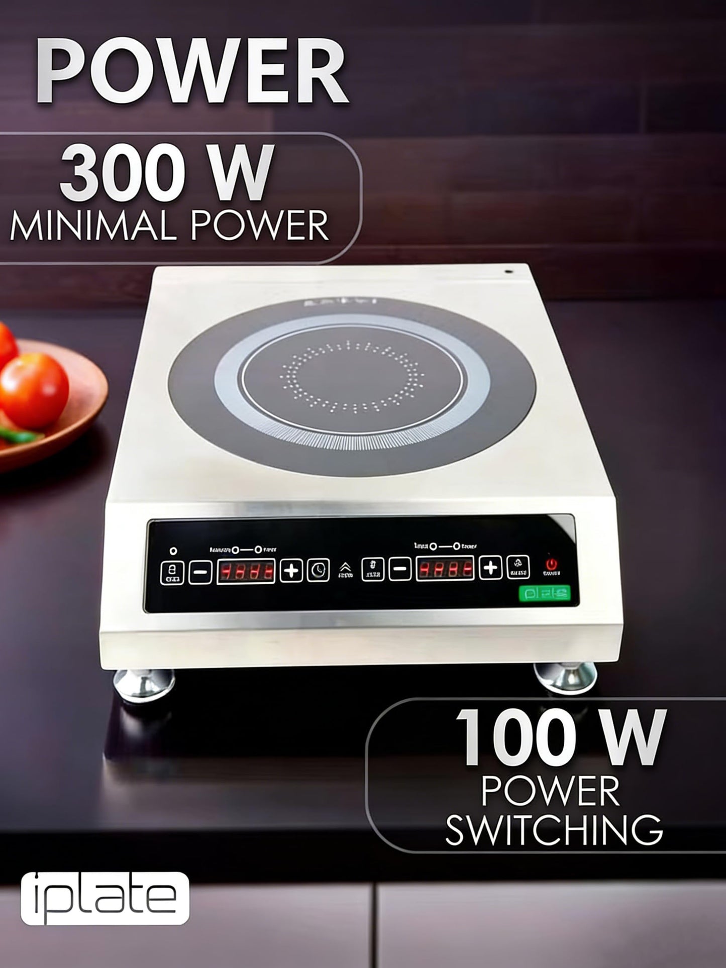 Glimstone 1800W Commercial Induction Cooktop & Countertop Burner with External Temp Probe, Heavy Duty Hot Plate, 100lb Weight Capacity, Temperature Adjustment for Home, Canning, Brewing & Restaurant