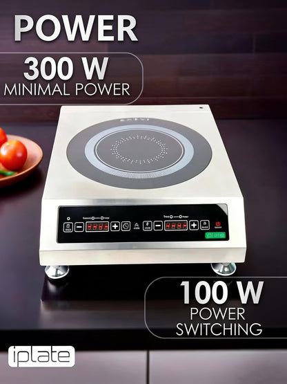Glimstone 1800W Commercial Induction Cooktop & Countertop Burner with External Temp Probe, Heavy Duty Hot Plate, 100lb Weight Capacity, Temperature Adjustment for Home, Canning, Brewing & Restaurant