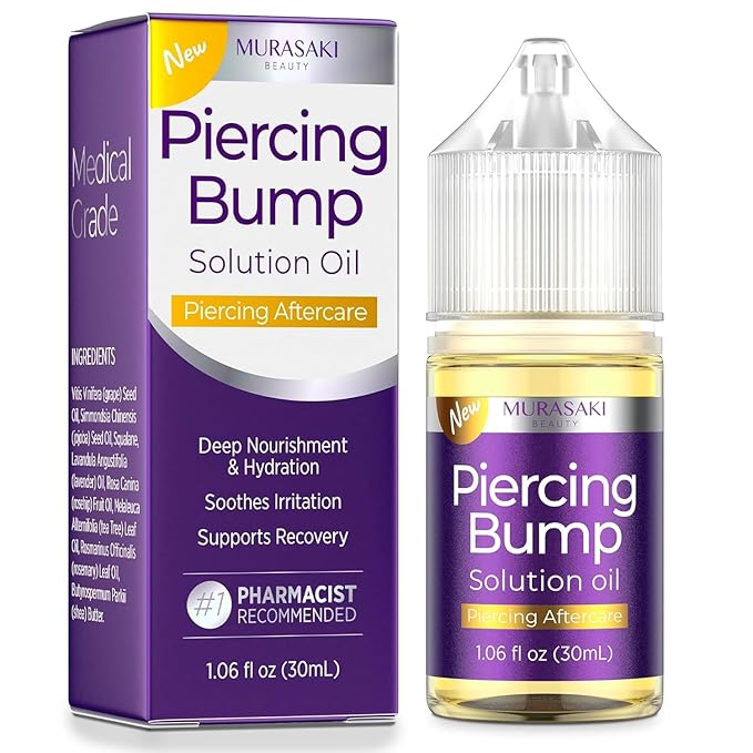 MURASAKI BEAUTY Piercing Bump Solution Oil, 1.06 fl oz, Aftercare Treatment