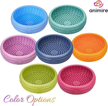 Dog Lick Bowl, Animire Freeze Lick Mat for Dogs, Non-Slip Slow Feeder Licking Bowl Enrichment Treat for Distraction Anxiety Relief, Food Grade Silicone, Dishwasher Safe(Teal,XL)