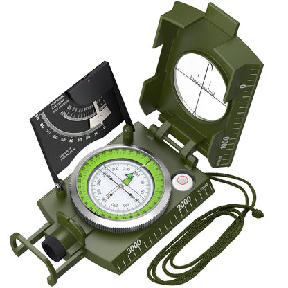 Proster Ip65 Compass Hiking Survival - Lensatic Sighting Compass For Camping Navigation, Compass With Clinometer & Carry Bag For