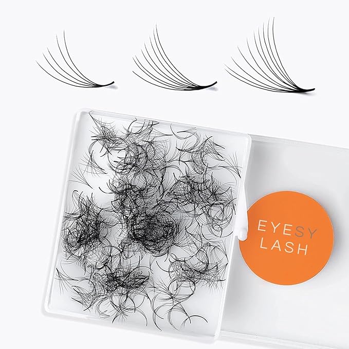Eyesy Lash 500 Promade Fans - Volume Premade Lash Fans for Eyelash Extensions Pointy Base Handmade Loose Pre Made Eyelashes Middle Stem Soft and Lightweight (5D 0.05 C 8mm)