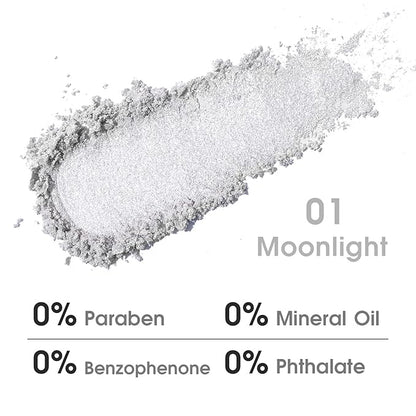 UCANBE Moonlight Single Eyeshadow Palette, Highly Pigmented Glitter Eye Shadow Powder, Professional Long-Lasting Waterproof Makeup Palette