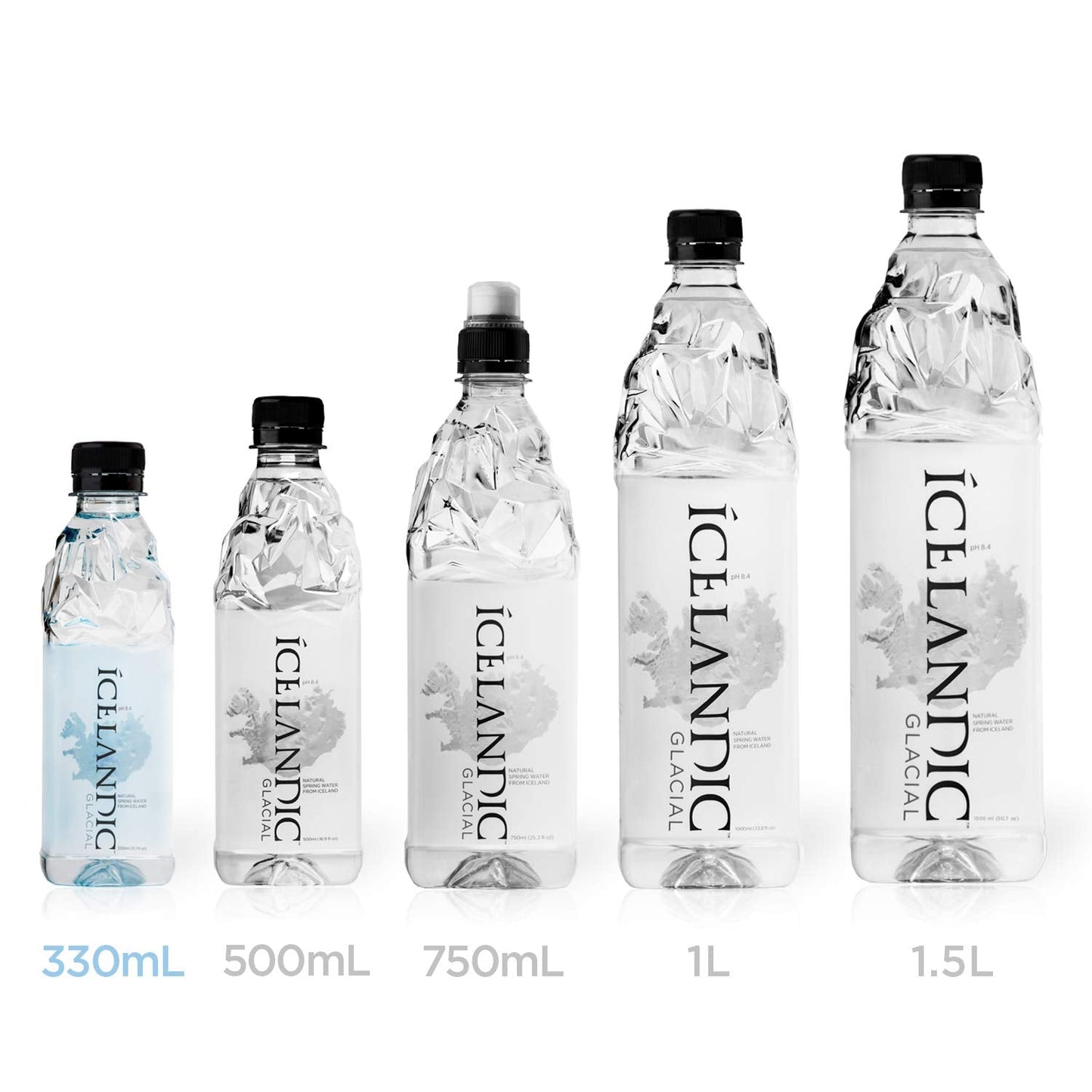 Icelandic Glacial Natural Spring Alkaline Water, 11.16 Fl Oz (30 Count)