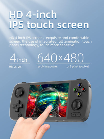 Retro Handheld Game Aluminum Alloy, Android 12 Built-in 128G TF Card 3172 Games,4 inch IPS Touch Screen with Game Front-end,RG405M Supports OTA Wireless Upgrade