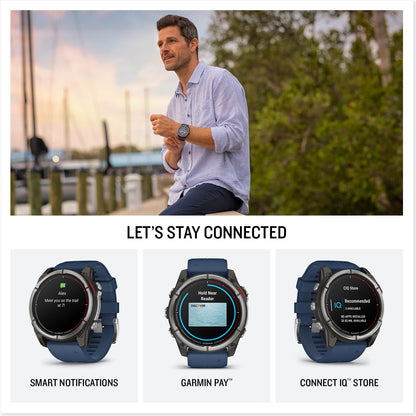Garmin Quatix 8, 51 Mm, Marine Gps Smartwatch, Bright Amoled Display, Chartplotter Controls, Built-In Flashlight, 24/7 Health &