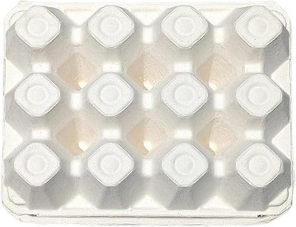 Vintage Egg Cartons for 12 Large Eggs – Classic 3x4 Layout – Durable Recycled Cardboard – Farmhouse Style – Eco-Friendly Packaging - White 75 Pack