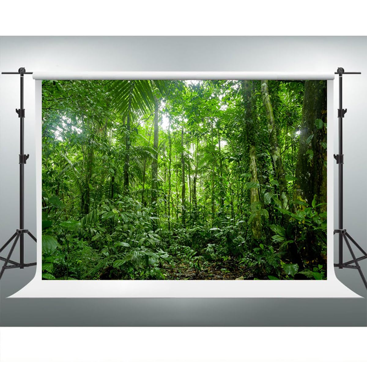 Yongfoto 20X15Ft Jungle Forest Trees Backdrops For Photography Summer Woods Wonderland Trees Plant Spring Nature Landscape Photo