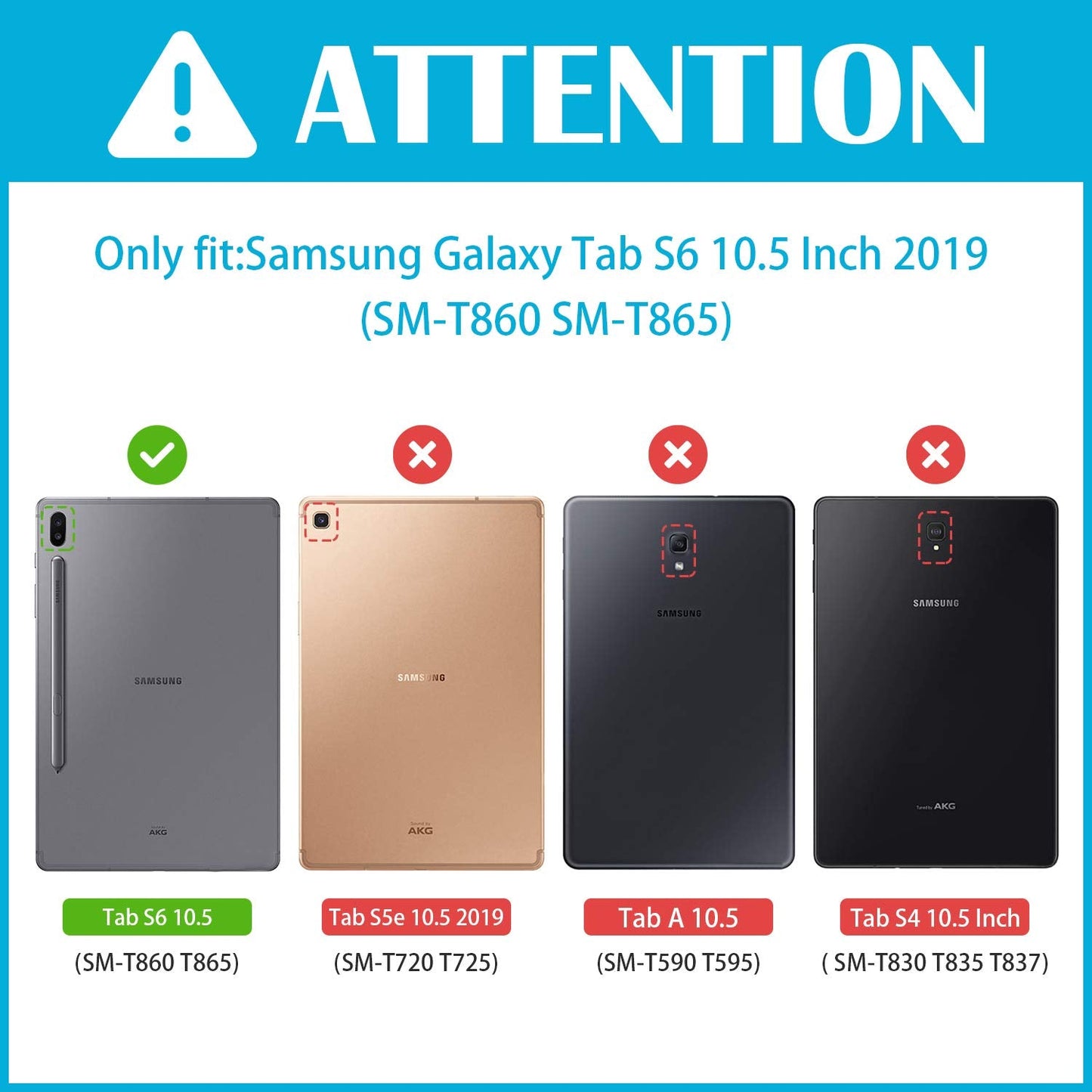 Procase Galaxy Tab S6 10.5    2019 Case With S Pen Holder (Model Sm-T860/T865/T867), Rugged Heavy Duty Shockproof Cover With Han