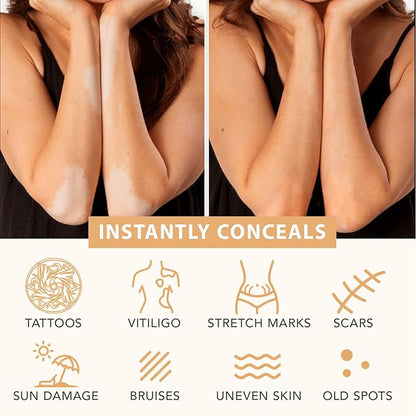 Leg Makeup Concealer, Leg Cream Waterproof Flawless Body Foundation Cream, Skin Tattoo Scars Concealer, Suitable for Natural, Healthy Skin Tones 100g