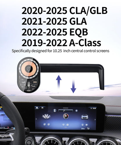 Masergogo Wireless Charging Car Phone Holder For Mercedes Benz Cla-Class 2020-2025/Glb-Class 2020-2025 Gla-Class 2021-2025/A-Cla
