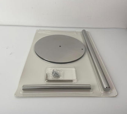 Paper Towel Holder Silver, Premium Stainless Steel Kitchen Roll Dispenser, Countertop Roll Organizer with Weighted Base