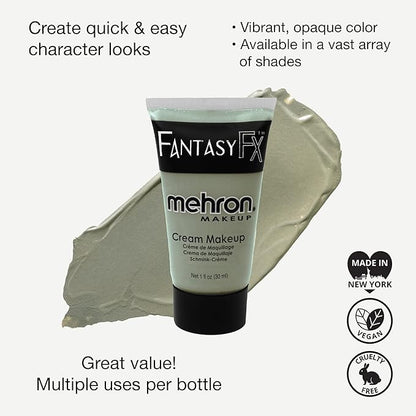 Mehron Makeup Fantasy FX Cream Makeup | Water Based | Halloween | Zombie Flesh Face Paint & Body Paint For Adults 1 fl oz (30ml) (Zombie Flesh)