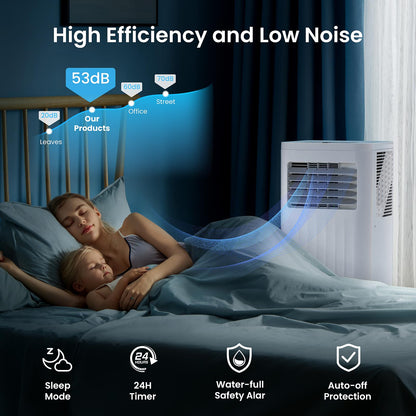 Zafro Portable Air Conditioners, 10000 Btu, 3 In 1 Portable Ac Unit With Window Kits, Fan & Dehumidifier Modes, Cools Up To 450