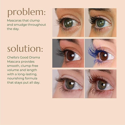 Chella Good Drama Vegan Mascara, 0.33 Fl. Oz (Burgundy)