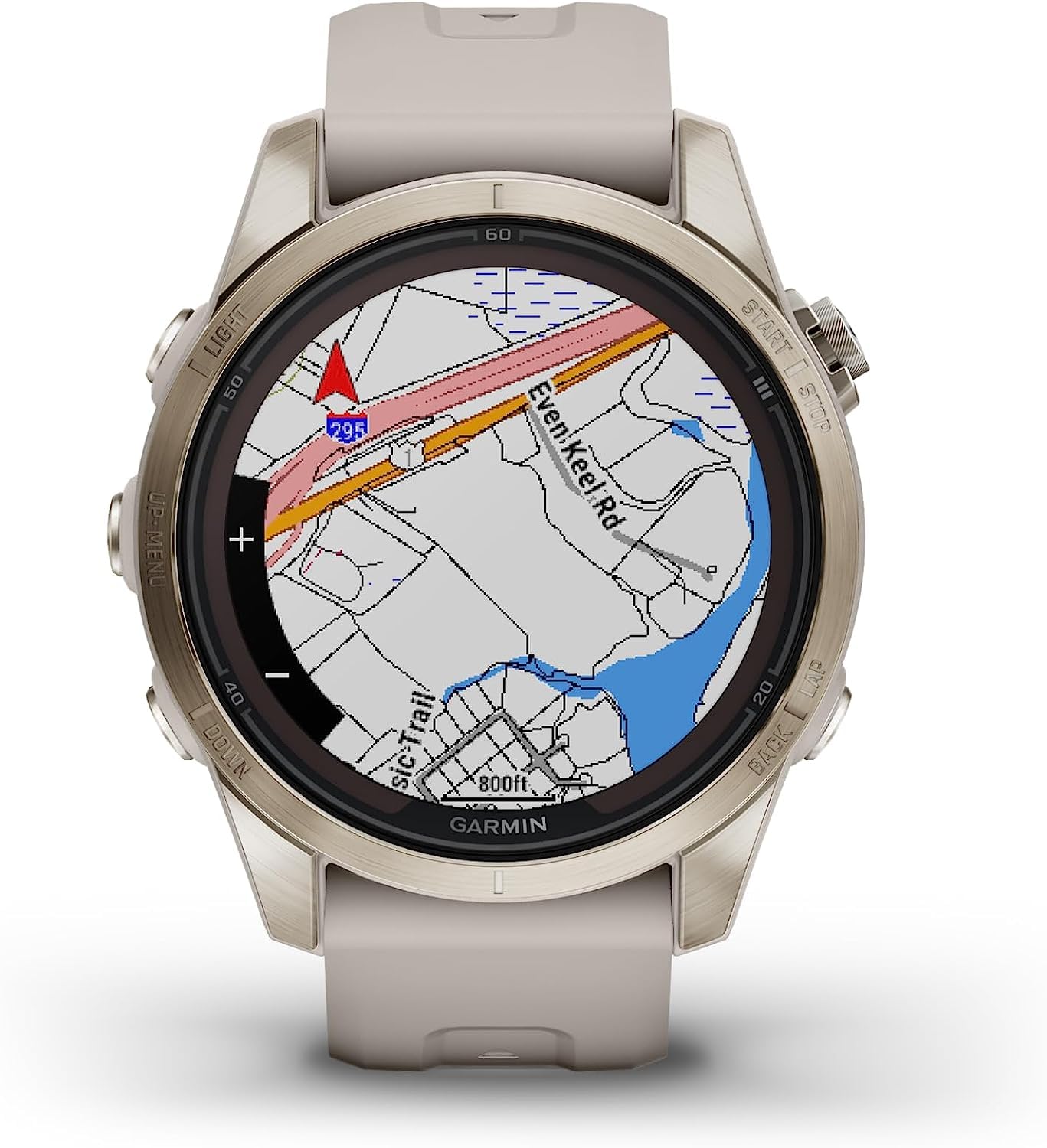 Garmin Fenix 7S Pro Solar, Sapphire, Soft Gold Steel, Light Sand High Performance Smartwatch, Advanced Training Technology With