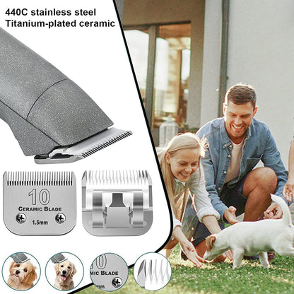 1Pack 10 Blade Dog Groomg Blades Compatible with Pet Clipper/Oster A5/Wahl KM Series Dog Clipper,Ceramic Blade & Stainless Steel Blade
