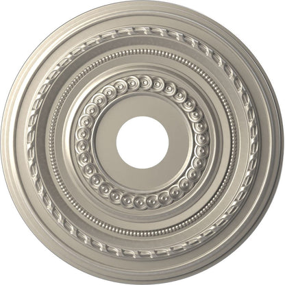 Ekena Millwork Cmp19Cobal Cole Thermoformed Pvc Ceiling Medallion (Fits Canopies Up To 5 1/8), 19Od X 3 1/2Id X 1P, Bright Coat