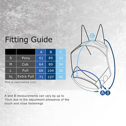 Harrison Howard CareMaster Pro Luminous Horse Fly Mask Large Eye Space Standard with Ears UV Protection for Horse Light Pink XL Extra Full